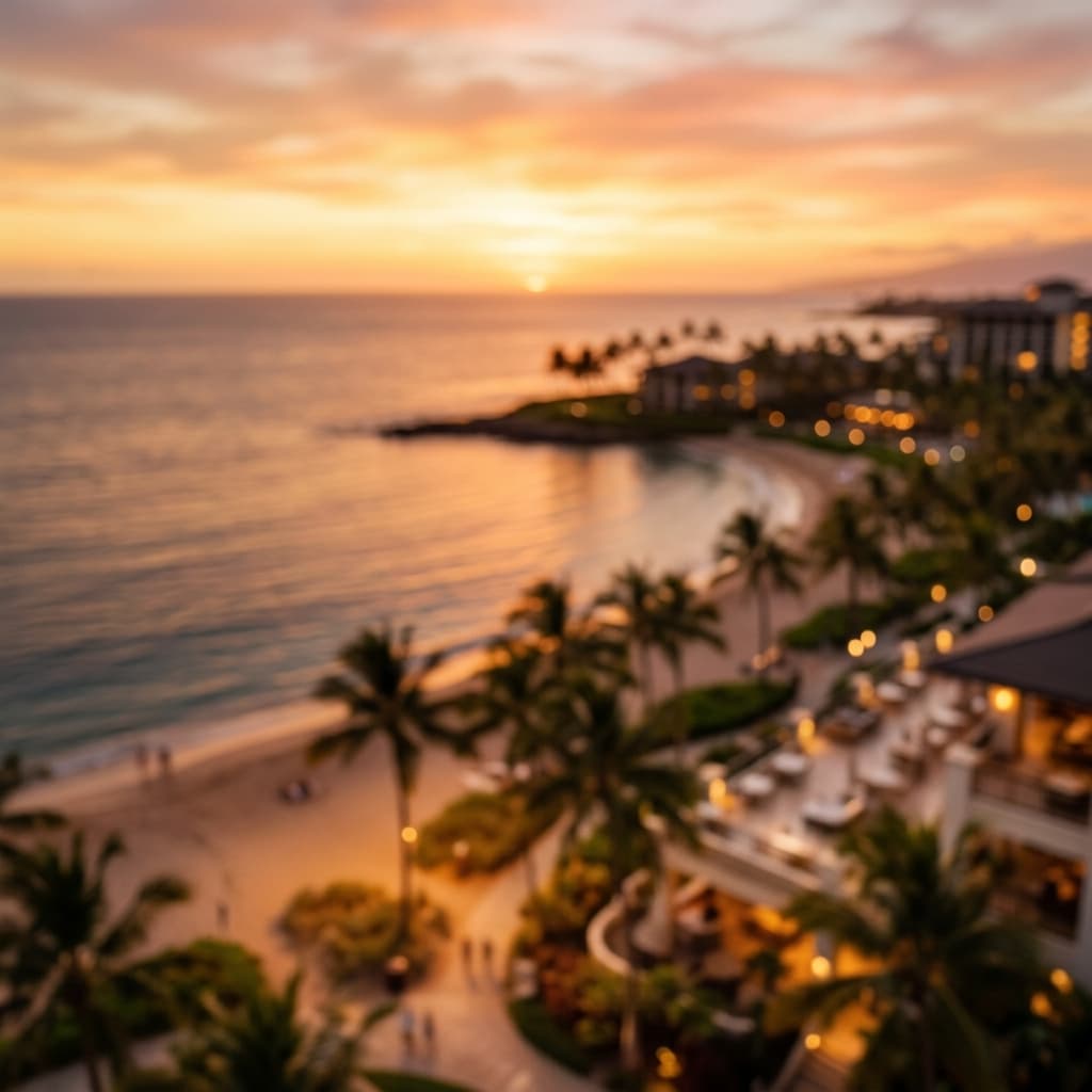 Luxury resort coastline background